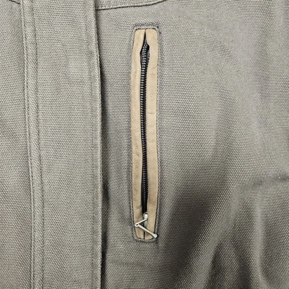 Cabela's Women's Canvas Leather Duster Ranch Barn Coat Size M Brown with Liner - Picture 3 of 9